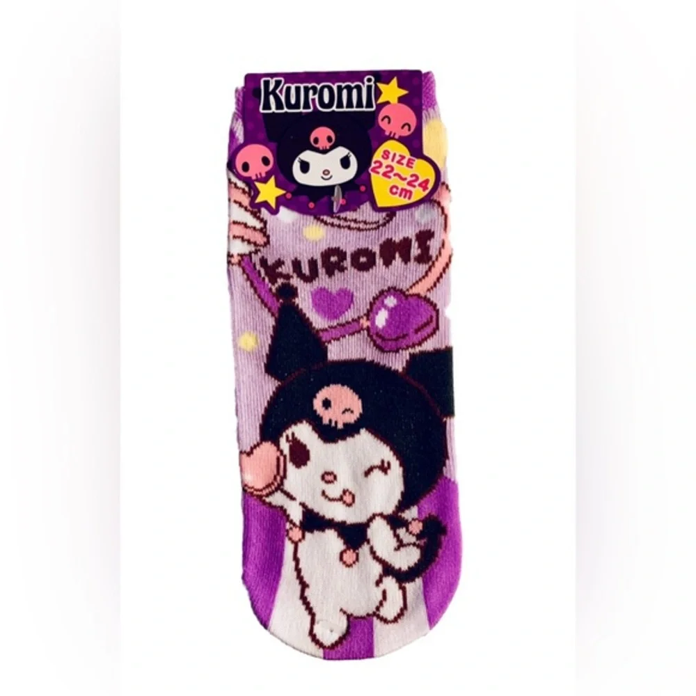 Sanrio Kuromi Socks - Purple Hearts, Japan Exclusive